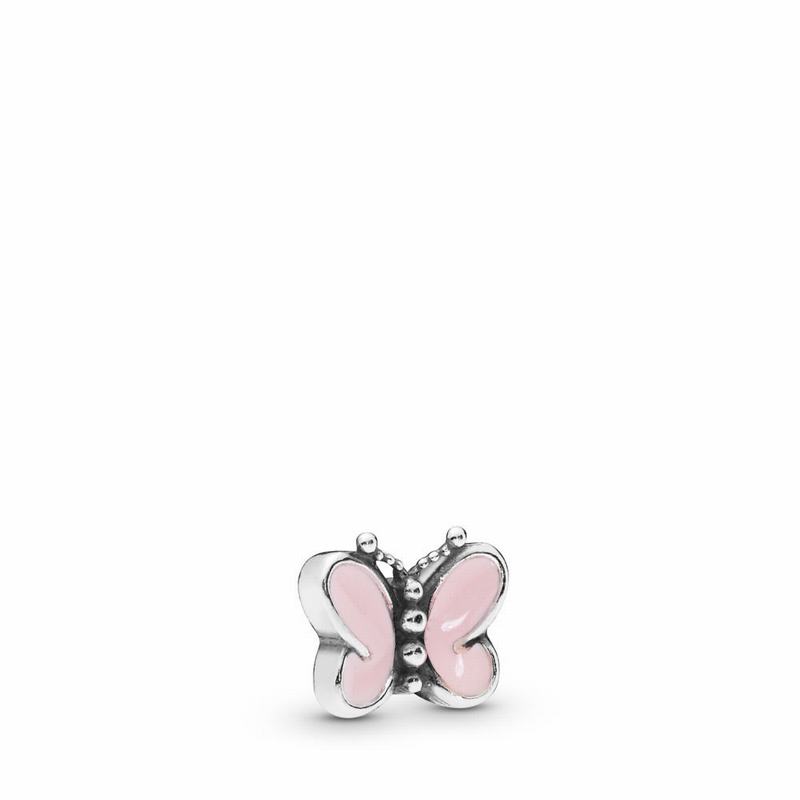 Pandora Australia Pink Butterflies Petite Charm - Sterling Silver | RYFWTZ354